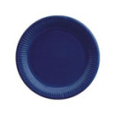 20 assiettes en carton bleu vif 23 cm
