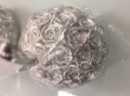 3 Bougies avec détail Rose - Argent