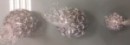 3 Bougies avec détail Rose - Argent