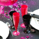 200 flûtes à Champagne monobloc de luxe rose magenta 13 cl