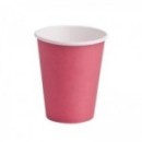 10 gobelets unis en carton rouge - 25 cl 