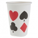 10 Gobelets poker en carton - Blanc