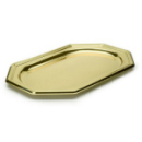 5 plateaux en plastique rigide octogonal or 30x45 cm