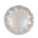 10 grandes assiettes rondes en carton blanc perle PARTY LINE 27 cm