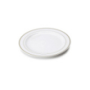 20 assiettes en plastique rigide blanc liseré or 15 cm