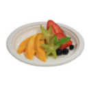 50 assiettes rondes rigides biodégradables 23 cm