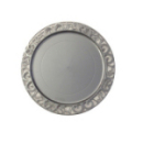 4 sous-assiettes rondes argent 30 cm