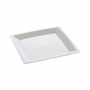 12 assiettes milan en plastique blanc 21 cm