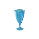 6 verres à eau design plastique rigide cristal bleu 20 cl