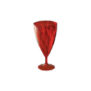 6 verres à eau design plastique rigide Cristal Rouge 20 cl