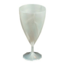6 verres à vin design plastique rigide blanc nacré 15 cl