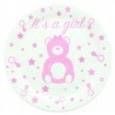 10 Assiettes en carton BABY SHOWER Girl 23 cm