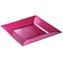 12 assiettes en plastique rigide carré pourpre étoile prestige 24 cm