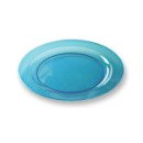 12 assiettes en plastique rigide ronde turquoise prestige 19 cm
