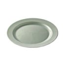 12 assiettes en plastique rigide ronde argent prestige 24 cm