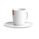 2 tasses espresso avec soucoupe en porcelaine blanche