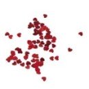 Confettis en coeur rouge - 18 gr