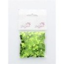 Confettis en coeur vert - 18 gr