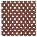 20 Serviettes motif à pois - Chocolat