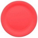 10 Assiettes en carton laquée Rouge - Fetez-moi