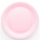 10 assiettes en carton laquée rose - fetez-moi