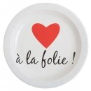 10 Assiettes à la folie en carton - Blanc