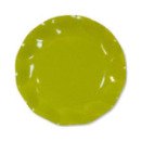 10 assiettes à dessert rondes en carton vert citron PARTY LINE 21 cm 