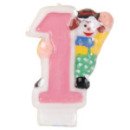 Bougie Anniversaire Chiffre Clown - 1