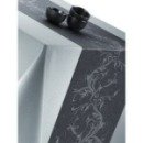 Chemin de table papier rouleau Harmony Anthracite/ Argent 0.4x10 m 