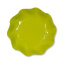 10 coupelles rondes en carton vert citron party line 18.5 cm 