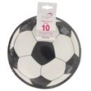 10 Assiettes Football en carton blanc - 23 cm