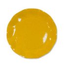 10 grandes assiettes rondes en carton jaune party line 27 cm