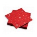 50 serviettes en papier nuit étoilée rouge 40 cm