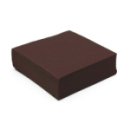 50 serviettes cocktail papier microgaufré double épaisseur chocolat 25 cm