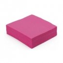 50 serviettes cocktail papier microgaufré double épaisseur fuchsia 25 cm