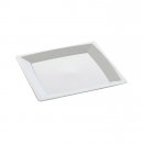 24 Assiettes MILAN en plastique blanc 17 cm