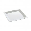 24 Petites assiettes MILAN en plastique blanc 14 cm