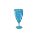 6 verres à eau design plastique rigide Cristal Bleu 20 cl