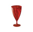6 verres à vin design plastique rigide rouge 15 cl