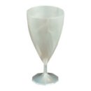 6 verres à vin design plastique rigide blanc nacré 15 cl