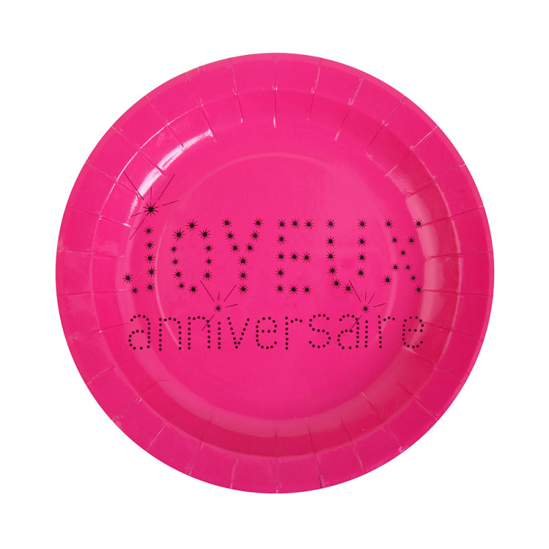 Assiette carton Joyeux anniversaire