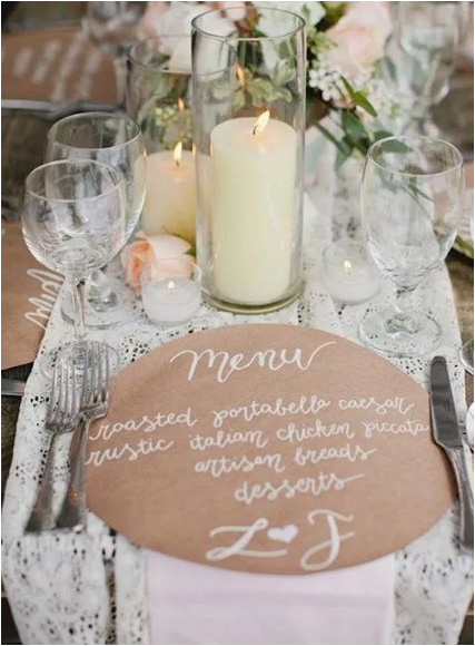 brunch jardin menu sous assiette
