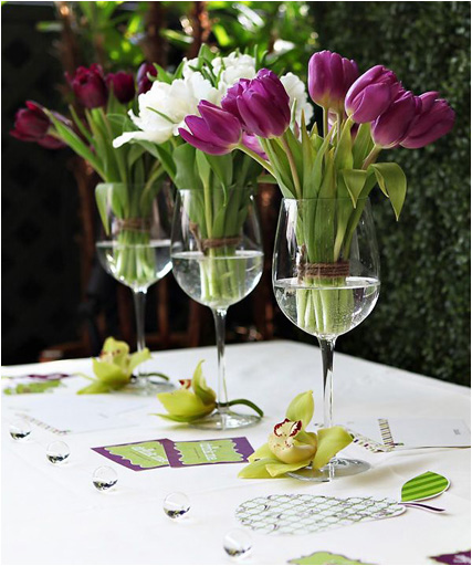 brunch jardin décoration table